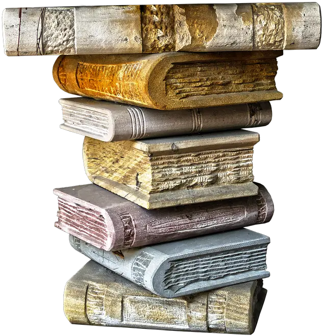 Download Hd Books Book Stack Ceramic Book Pillar Png Book Stack Png png
