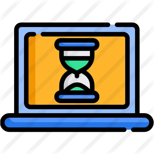 Laptop Hourglass Png Laptop Flat Icon