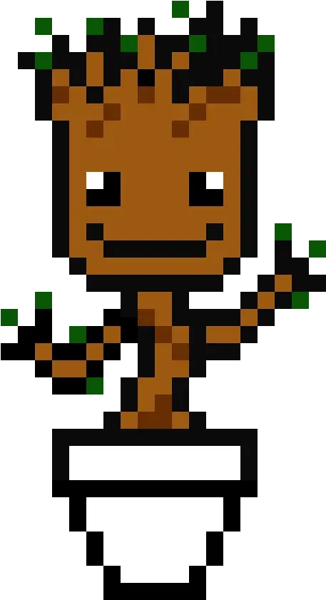 Download Baby Groot Grid Minecraft Pixel Art Full Size Baby Groot Cross Stitch Pattern Png Baby Groot Png png