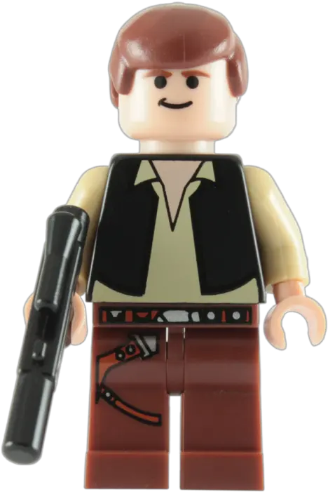 Download Lego Death Star Han Solo Minifigure With Blaster Lego Star Wars Han Solo Transparent Png Han Solo Png