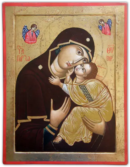 Hand Painted Orthodox Icons By Zefir Kukushev Picture Frame Png Mary Icon