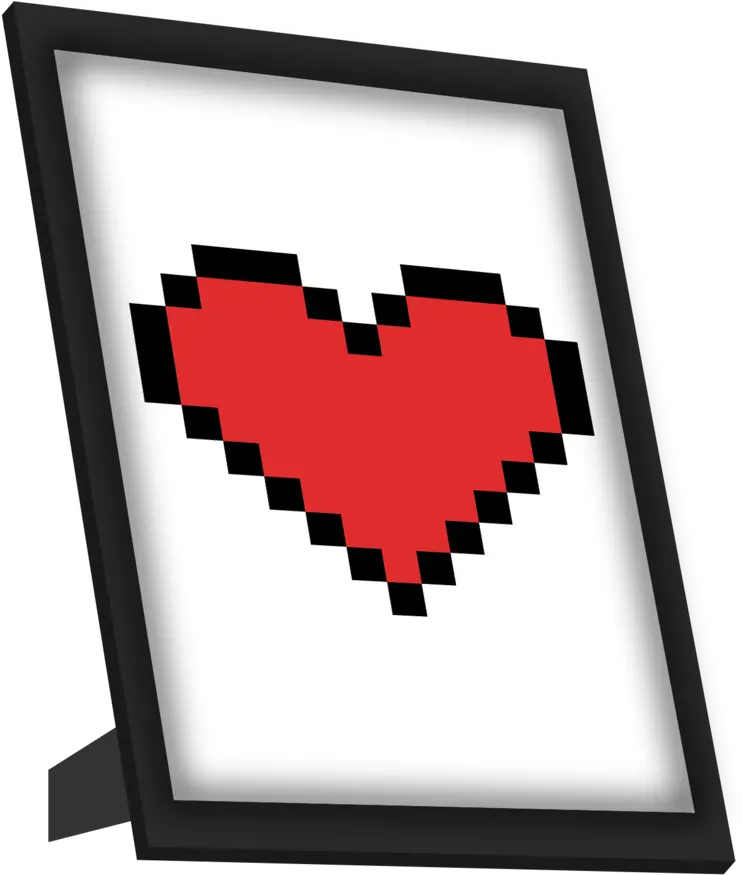 Pixel Heart Framed Art Pixel Heart Transparent Background Png Pixel Heart Transparent