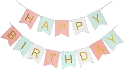 Happy Birthday Bunting Pink Light Blue White U2013 Partycrafters Banner Png Pink Light Png