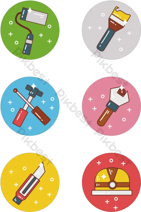 Mbe Cartoon Cute House Decoration Icon Element Ai Free Hammer Png Ornament Icon