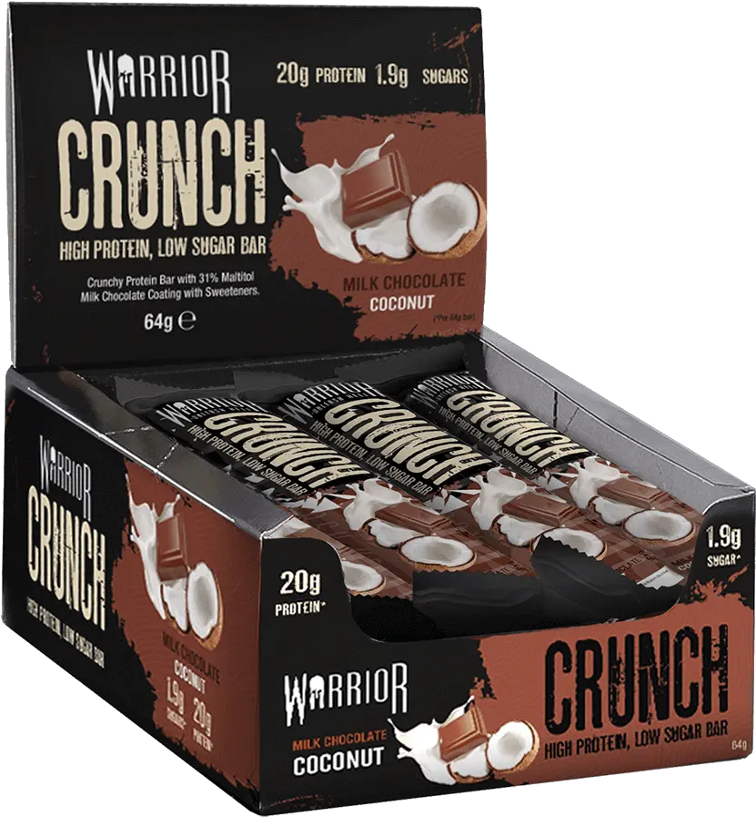Warrior Crunch 12 Bars Warrior Crunch Protein Bar Png Warrior Transparent