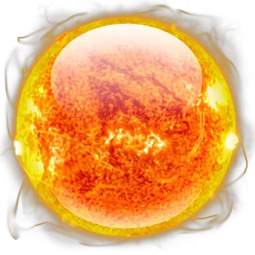 Fireball Cut Out 16 16400 Transparentpng Sun And Moon Split Fireball Transparent