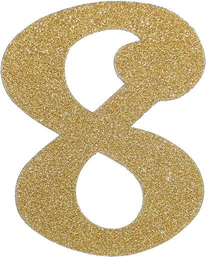 Number 8 Gold Glitter Gold Glitter Number 8 Png Glitter Png