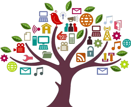 Transparent Online Marketing Education Tree Vector Png Graphic Png