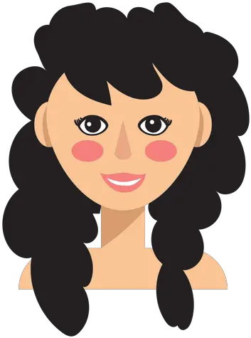 Curly Brunette Hair Woman Avatar Transparent Png U0026 Svg Mujer Con Cabello Rizado Animada Female Hair Png