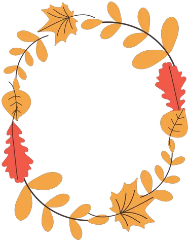 Oval Autumn Leaves Frame Transparent Png U0026 Svg Vector File Marco De Otoño Png Autumn Leaves Transparent