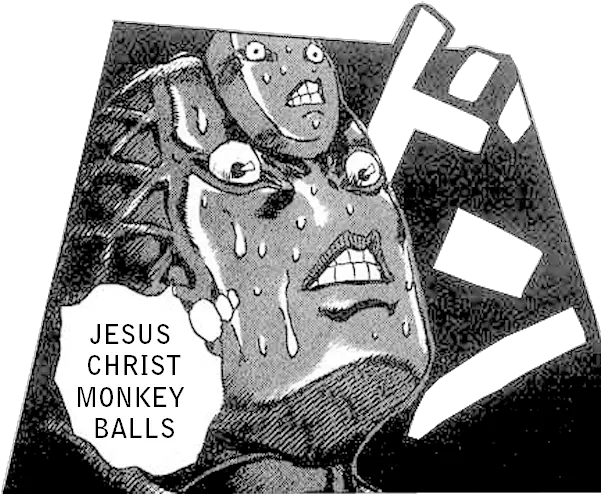 Jojo Menacing Png Jesus Christ Monkey Balls Menacing Transparent