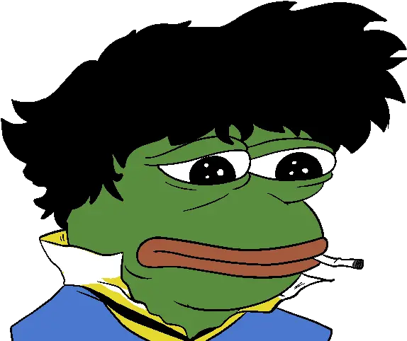 Feels Bad Man Sad Frog Pepe Frog With Hair Png Feelsbadman Png