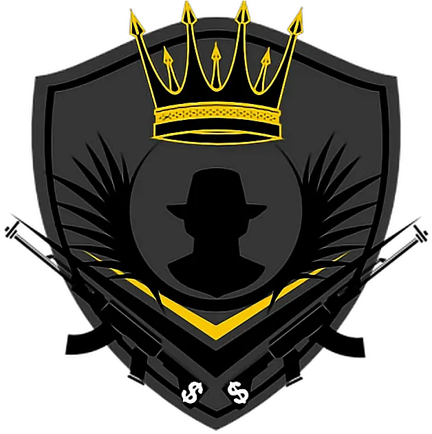 Mafia Crown Logo Gold Sticker By Ryan Quotah Gold Boss Logo Png Crown Logo