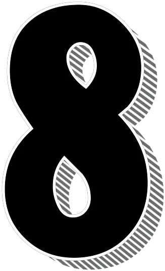Numbers 8 Eight Drop Number 2 Drop Shadow Png 8 Png
