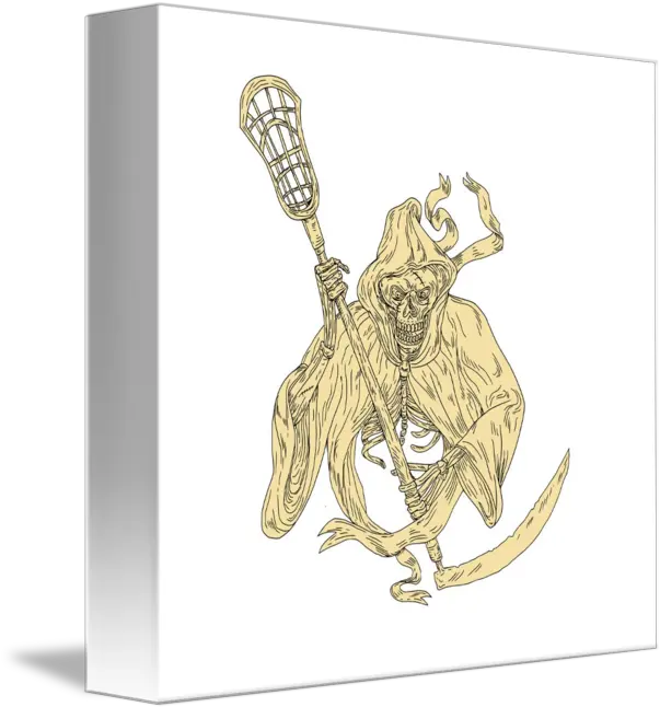 Grim Reaper Lacrosse Stick Drawing By Aloysius Patrimonio Lacrosse Stick Png Grim Reaper Logo