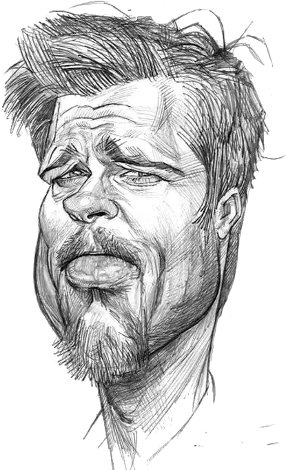 Brad Pitt Png Brad Pitt Caricature Drawing Brad Pitt Png