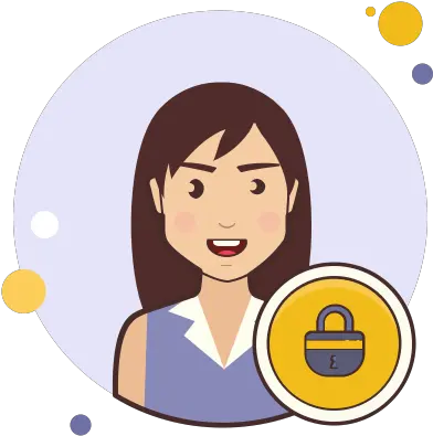 Lock Female User Icon In Circle Bubbles Style Sofre Mim Icon Png Female User Icon