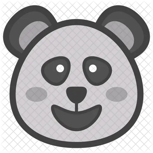 Panda Face Emoji Icon Of Colored Dot Png Panda Face Png