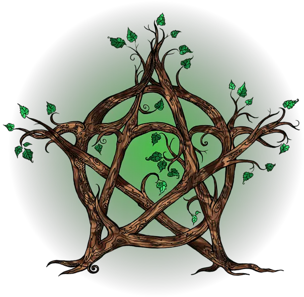 Tree Pentacle In Green Weekender Tote Bag Triquetra Tree Png Pentacle Icon