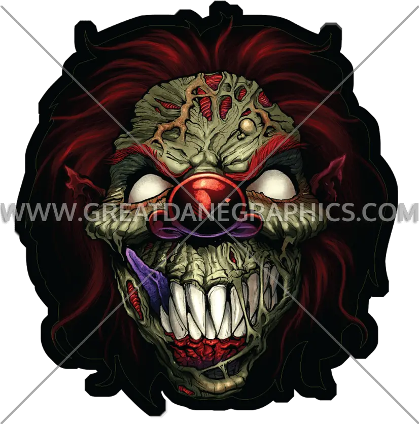 Evil Clown Front Production Ready Artwork For T Shirt Printing Brian Allen Flyland Designs Png Evil Smile Png