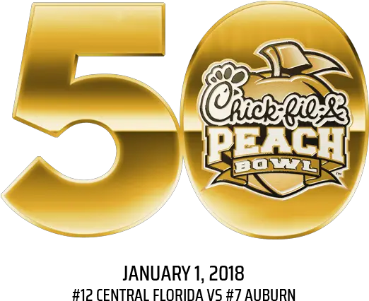 2010s 50 Years Of The Peach Bowl Peach Bowl Png Chick Fil A Logo Png
