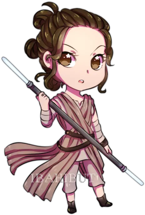 Download Hd Chibi Rey Star Wars Draw Chibi Star Wars Png Rey Star Wars Png