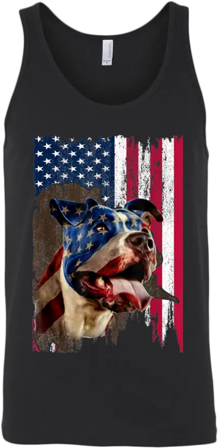 Pitbull American Flag Vintage Independence Day 4th Of July T Vegeta Pain Tank Top Png Pit Bull Png
