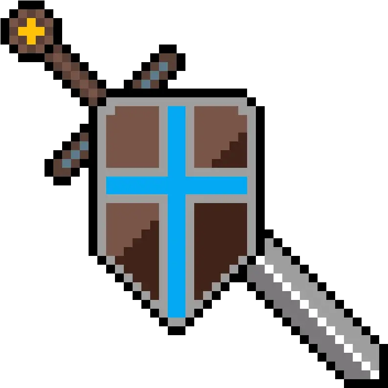 Shield And Sword Png Sword And Shield Mega Man 8 Bit Pixel Art Sword And Shield Mega Man 3 Logo