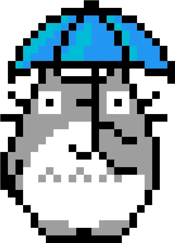 Pixilart My Neighbor Totoro By Lpmpixelart Totoro Pixel Art Png Totoro Transparent