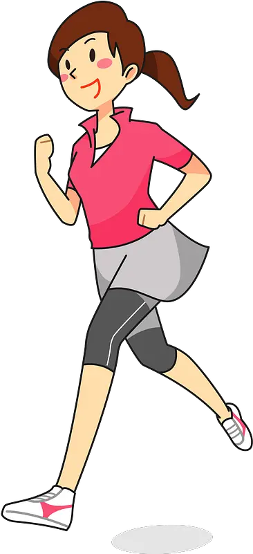 Woman Is Jogging For Exercise Clipart Free Download Jogging Animasi Kartun Olahraga Png Exercise Png