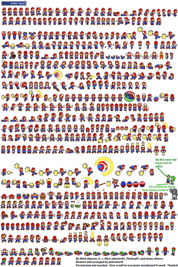 Super Mario 8 Bit Sprite Sheet Super Mario Sprite Sheet Png 8 Bit Mario Png