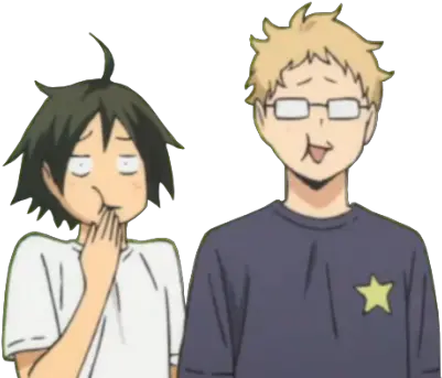 Transparent Haikyuu Haikyuu Tsukishima And Yamaguchi Png Haikyuu Transparent