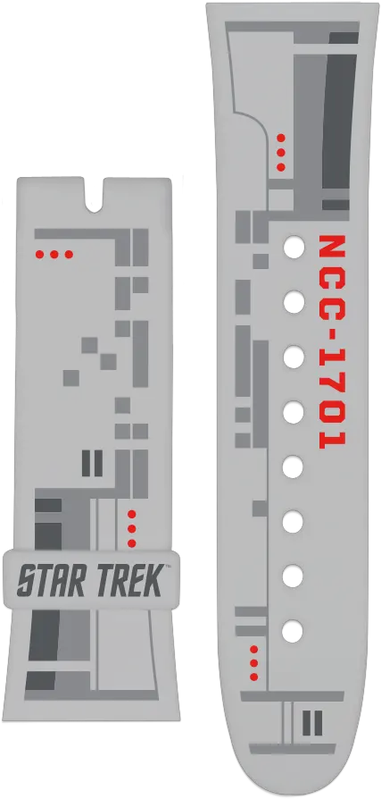 Star Trek Uss Enterprise White Strap Set Vannen Inc Vertical Png Uss Enterprise Png
