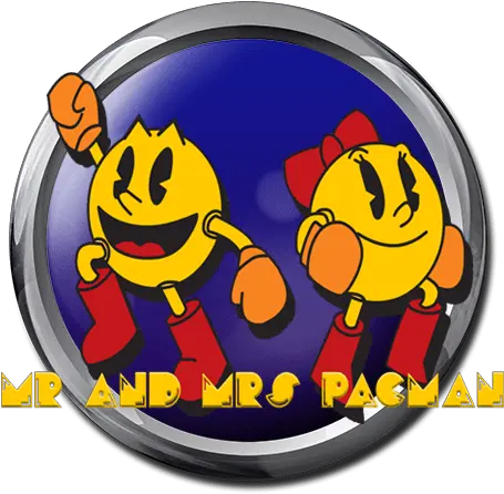 Mr U0026 Mrs Pac Man Wheel Art Tarcisio Style U2013 Vpinballcom Mr Mrs Pac Man Png Pacman Logo