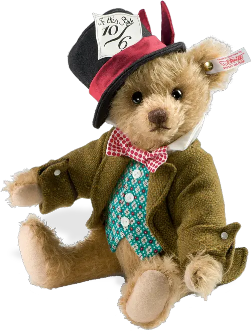 Mad Hatter Teddy Bear Steiff Mad Hatter Bear Png Mad Hatter Hat Png