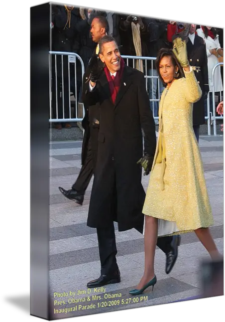 Pres Mrs Michelle Obama Inauguration Parade By Jim Kelly Standing Png Michelle Obama Png