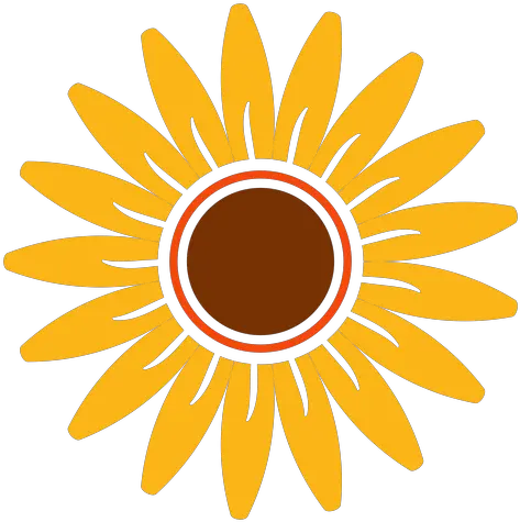 Flat Sunflower Head Illustration Transparent Png U0026 Svg Corel Draw X3 Flower Design Sunflower Png Transparent