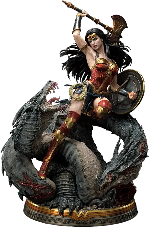 Wonder Woman Vs Hydra Statue G33khq Prime 1 Wonder Woman Vs Hydra Png Dc Icon Statues