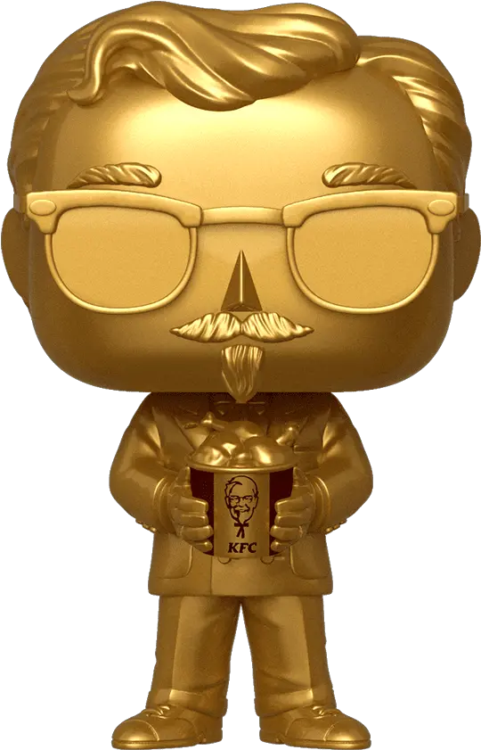 Pop Icons Kfc U2013 Gold Colonel Sanders Tee Colonel Sanders Funko Pop Png Kfc Png