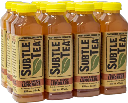Peach Brewed Lemonade Subtle Tea Case 12 Bottles Free Shipping U2014 The Subtle Tea Company Png Free Shipping Png