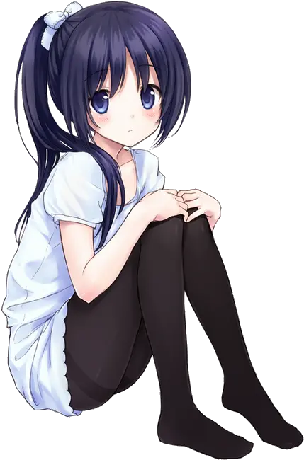 Download Anime Girl Drawing Hd Transparent Anime Girl Sitting Png Sad Anime Girl Png