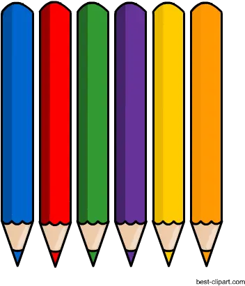 Download Six Color Pencils Free Clipart Image Six Pencils Colored Pencil Clipart Png Color Pencil Png