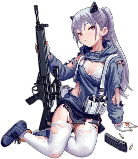 Assault Rifle Bangs Blush Boots Bra Girls Frontline Hk33 Png Holding Gun Transparent