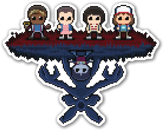 Stranger Things 8 Bit Stickerapp Stickers Png Stranger Things Stranger Things Logo Png