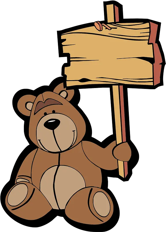 Teddy Bear With Blank Sign Clipart Free Download Clip Art Teddy Bear Imges Png Blank Sign Png