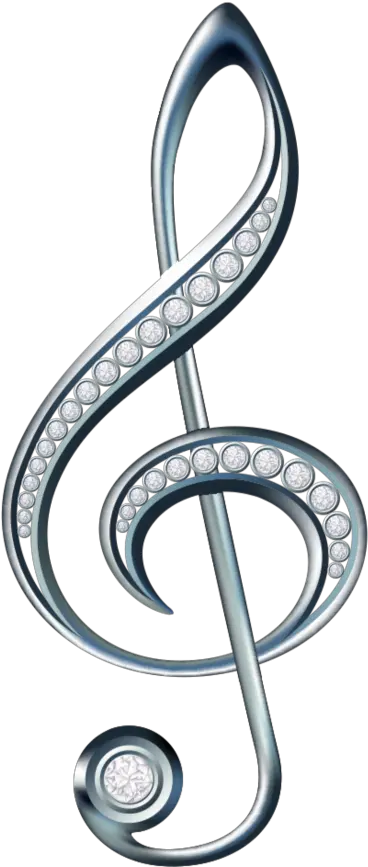 Mq Silver Music Notes Note Treble Clef Staff Png Music Note Logo