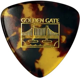 Golden Gate Mp 10 Deluxe Tortoise Large Triangle One Pick Golden Gate Guitar Picks Png Guitar Pick Png