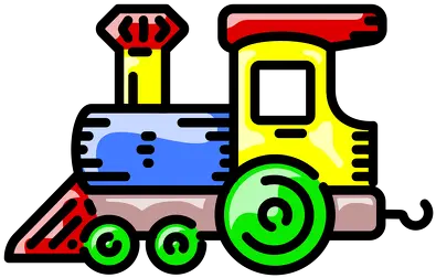 Toy Locomotive Lineart Png Toy Train Png