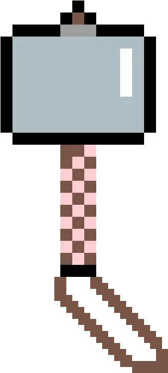 Thoru0027s Mjolnir Minecraft Hammer Pixel Art Transparent Hammer Pixel Art Png Mjolnir Png