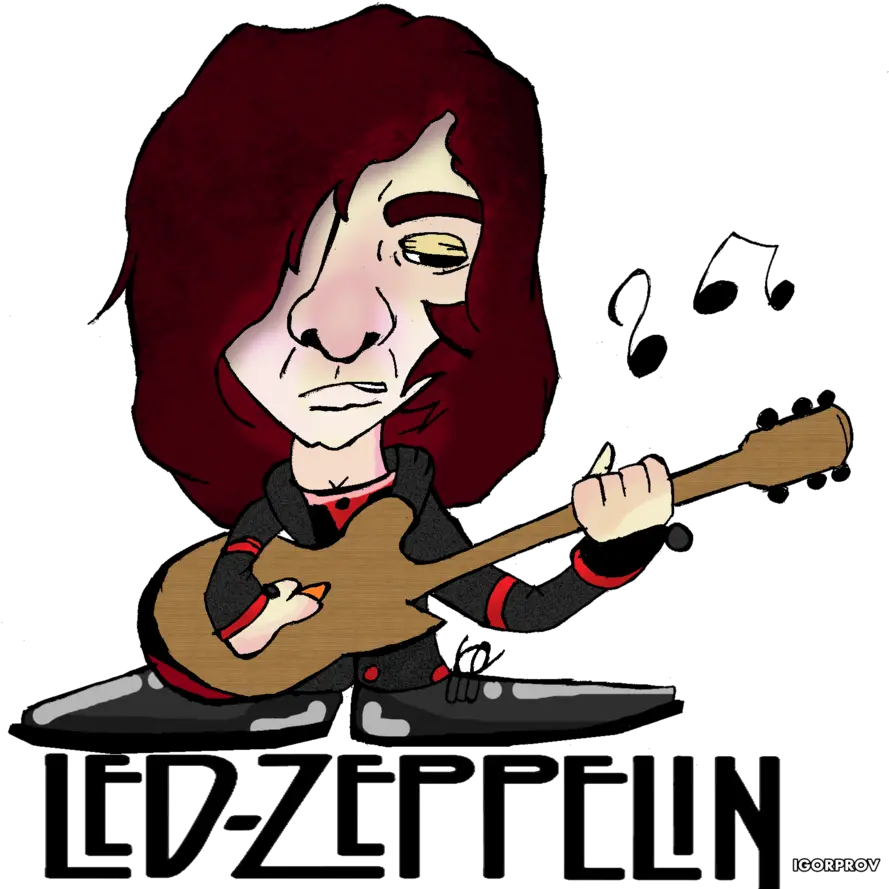 Guitar Clipart Bitmap Led Zeppelin Clipart Png Download Led Zeppelin Cartoon Png Led Zeppelin Logo Png